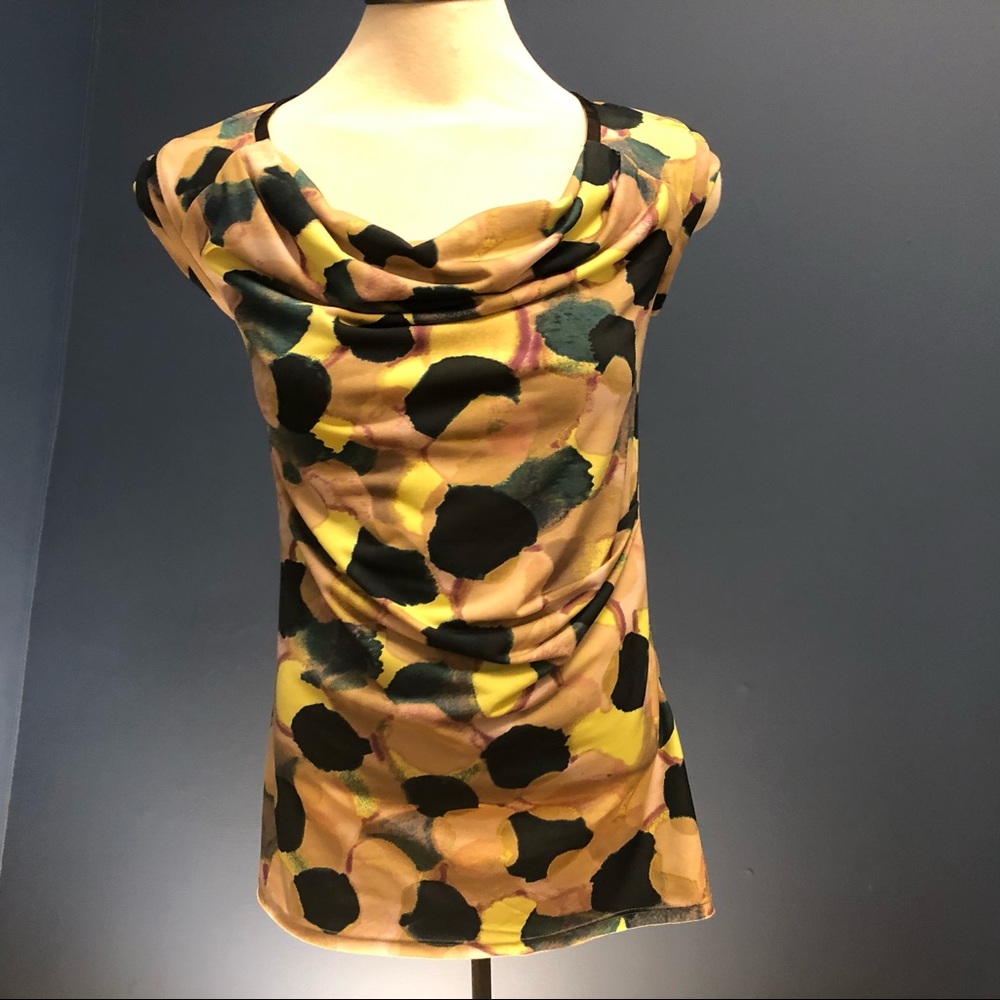 Cowl neck sleeveless blouse